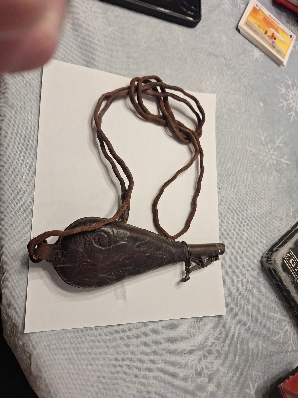 Antique 1800s Shot Flask/Powder Horn