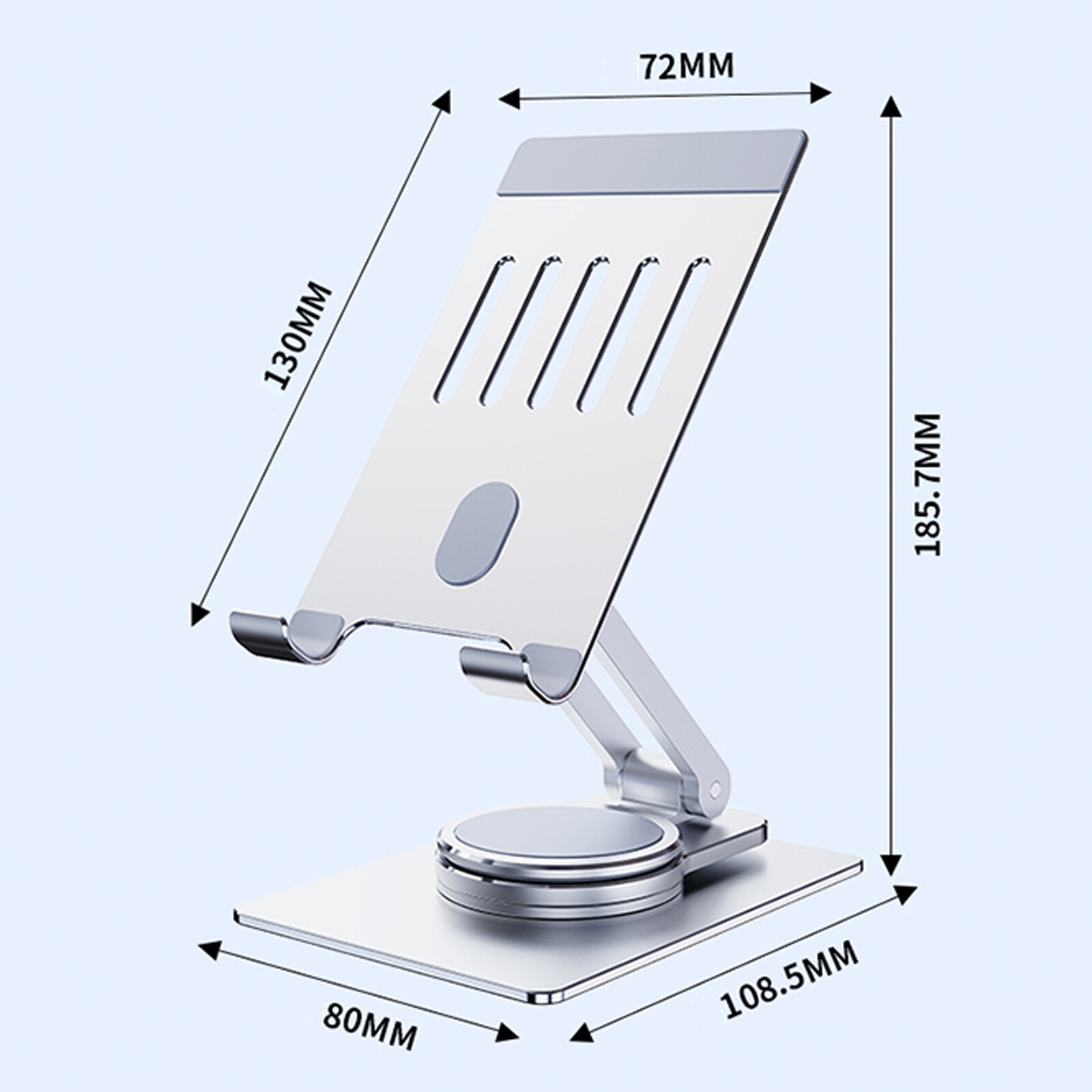 Foldable 360° Rotatable Base Desktop Stand Mount Holder for Tablet PC Cell Phone