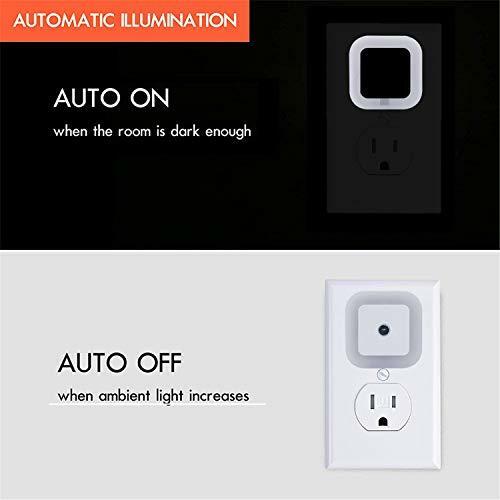 Uigos LED Night Light Lamp with Smart Sensor Dusk to Dawn Sensor, Daylight