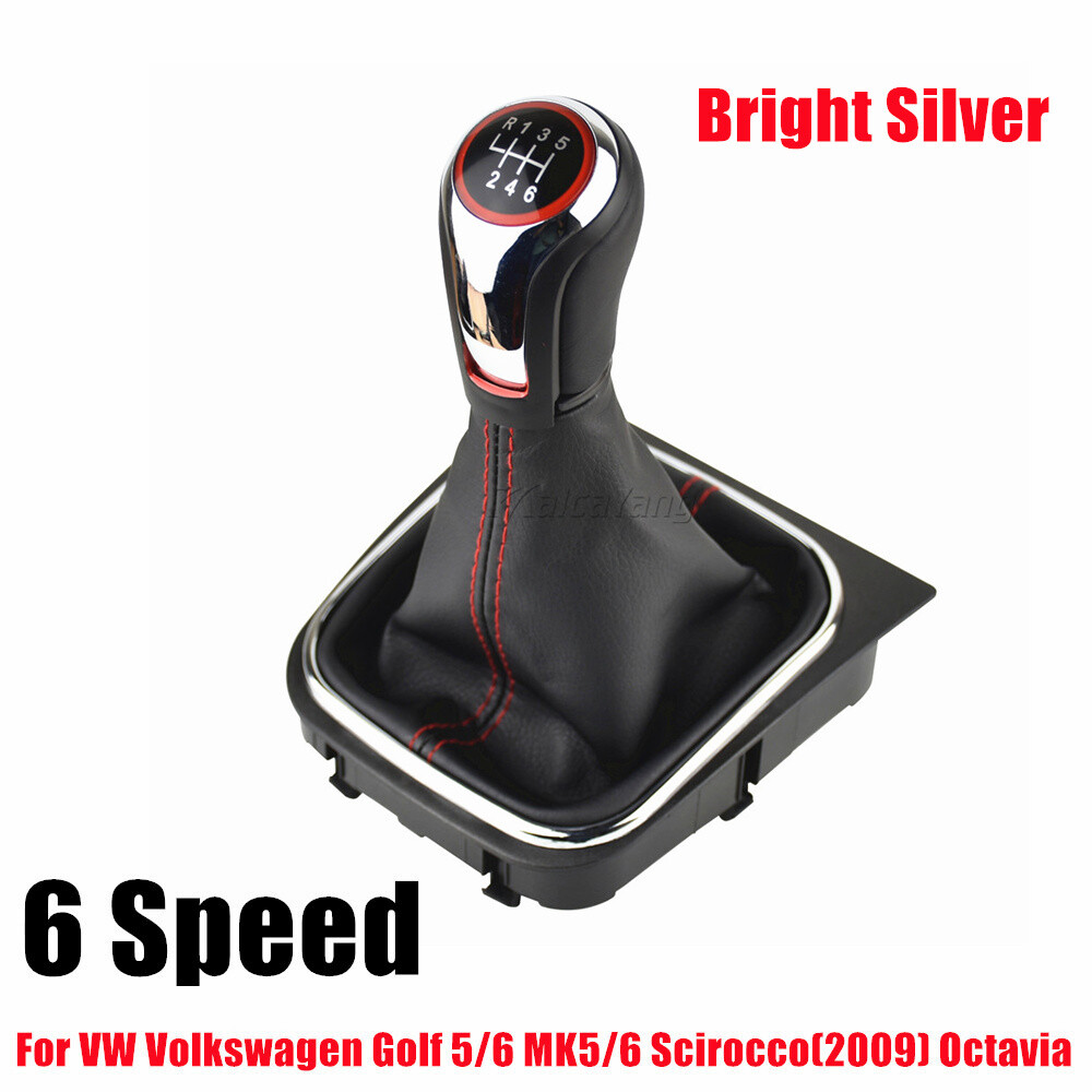 6 Speed For VW Golf MK6 R20 GTI 2010 2011 2012 2013 Gear Shift Knob Shifter Boot
