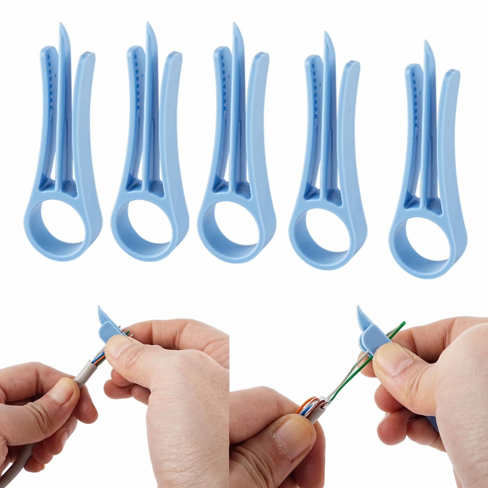 5 PCS Network Cable Untwist Tool,Wires Separator Tools, Wire Straightener Eng...