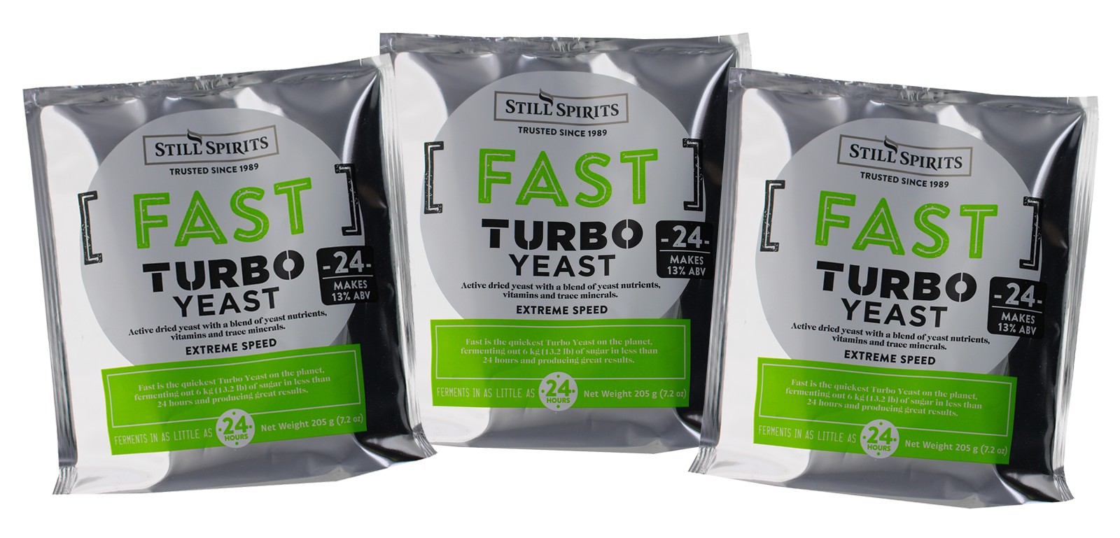 3x Still Spirits Fast Turbo Yeast 24 hour