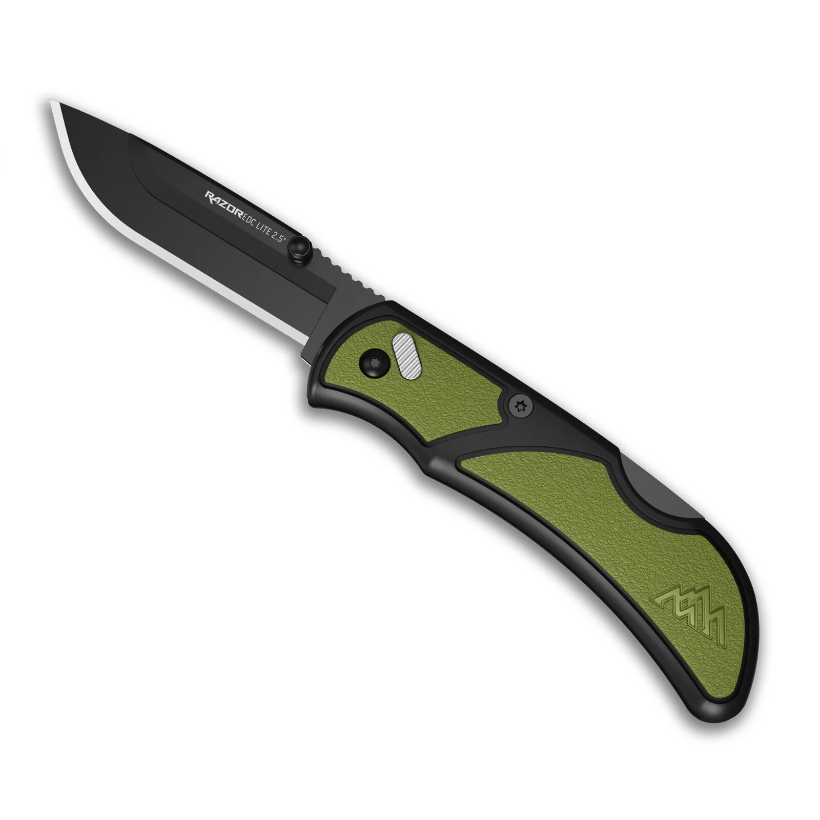 Outdoor Edge 2.5" Razor EDC Lite OD Green Replaceable Blade Knife 2 Black Blades
