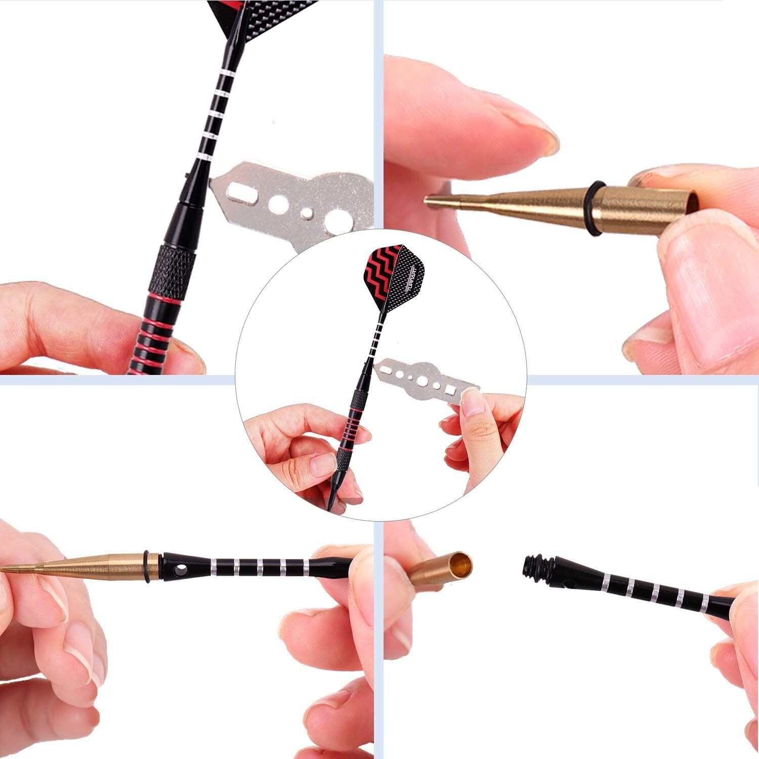 High-Quality Soft Tip Darts Set - Perfectly Balanced - 9 Pcs - Stylish Case