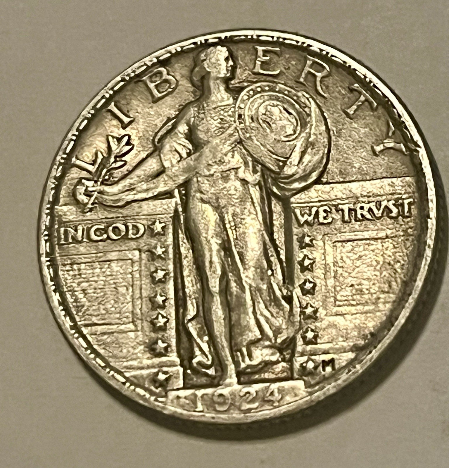 1924 Standing Liberty Quarter , EF +