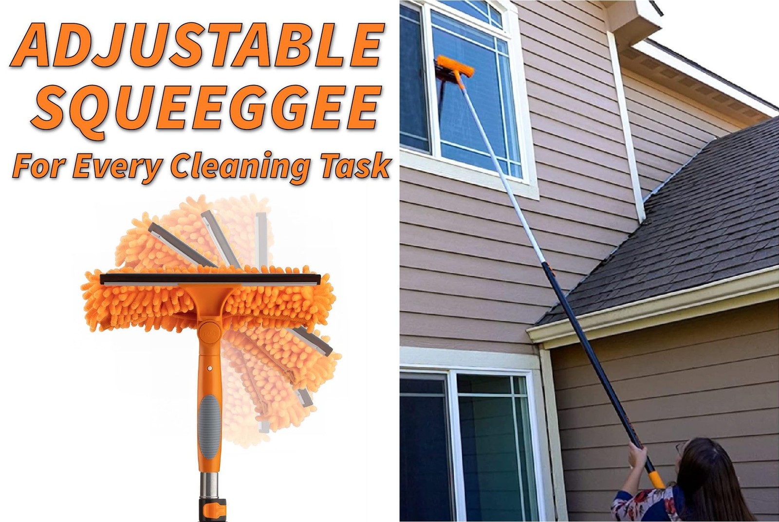20 Foot High Ceiling Duster Kit and Scrub Brush with 4-12 ft Extension Pole /...