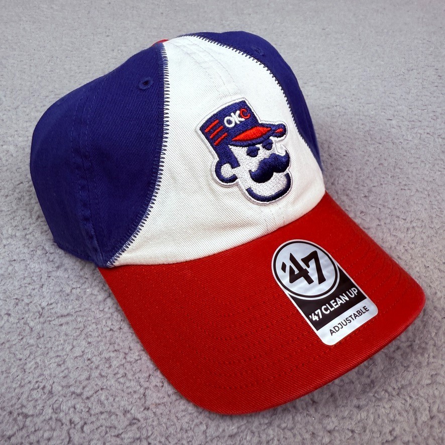 Oklahoma City 89ers Hat Cap 47 Clean Up Strapback Abner Mascot OKC Comets MiLB