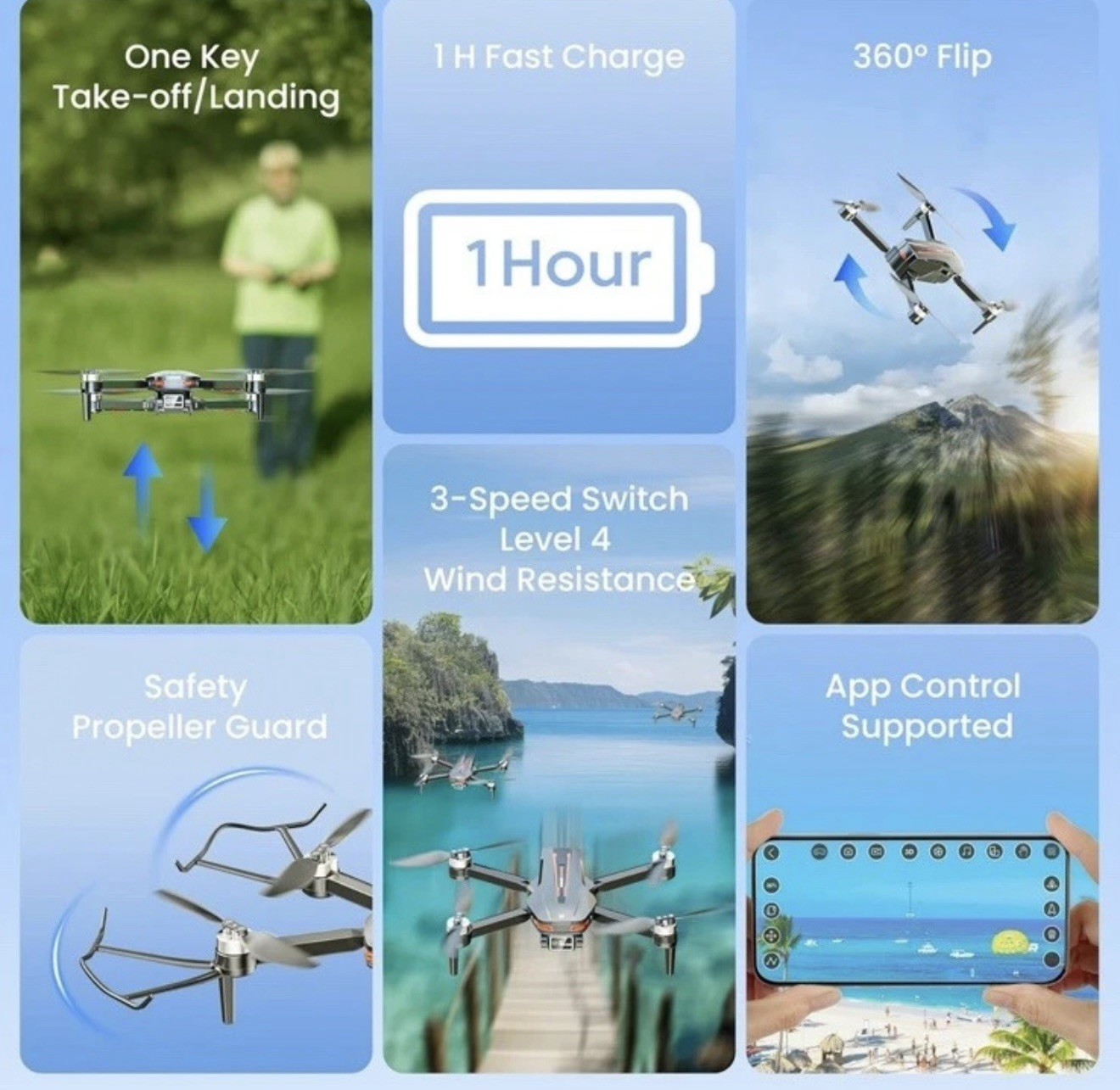 NEW Drone with camera 4K high performance long battery life Foldable With Remote