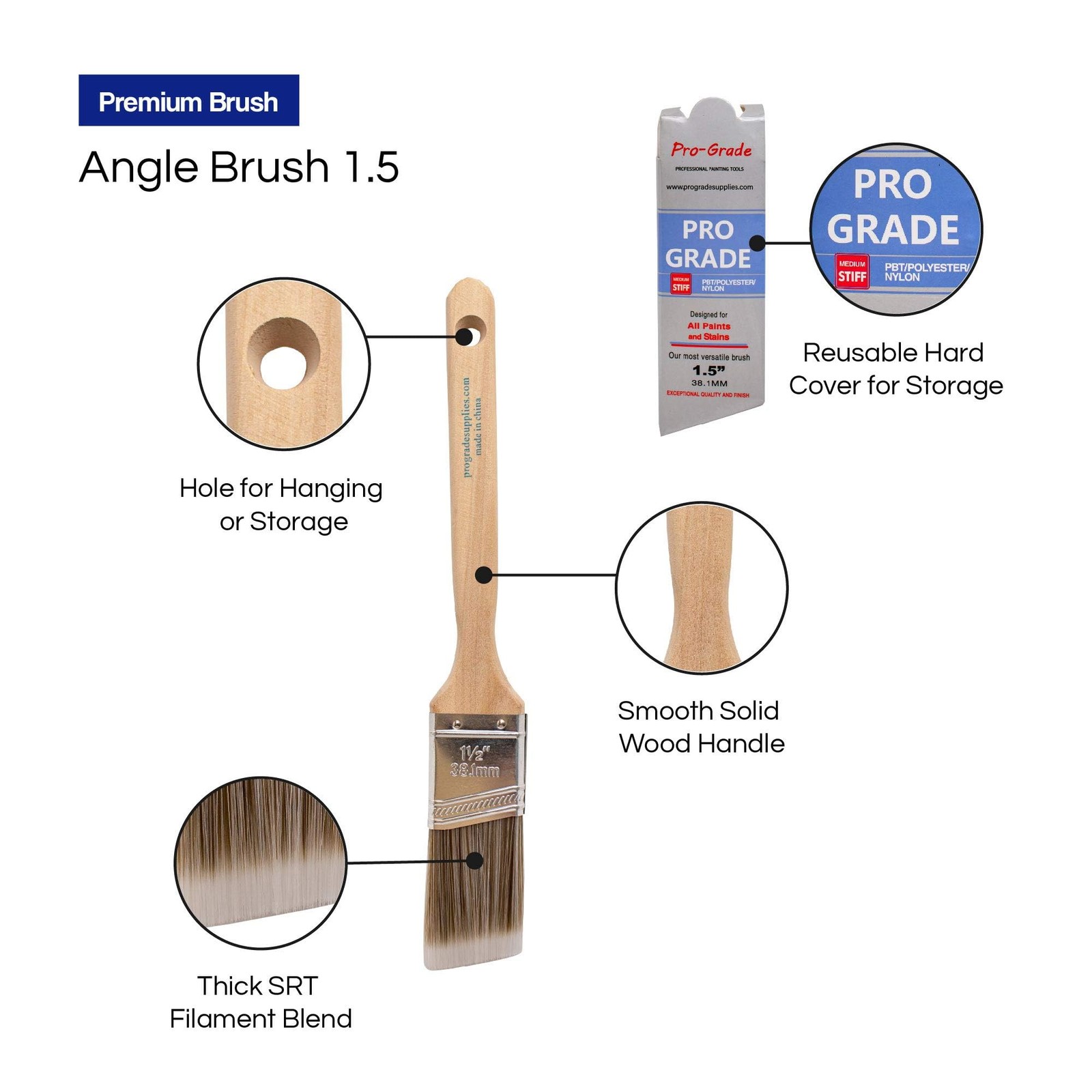 - Paint Brushes - 4 Pack Variety Angle Paint Brushes