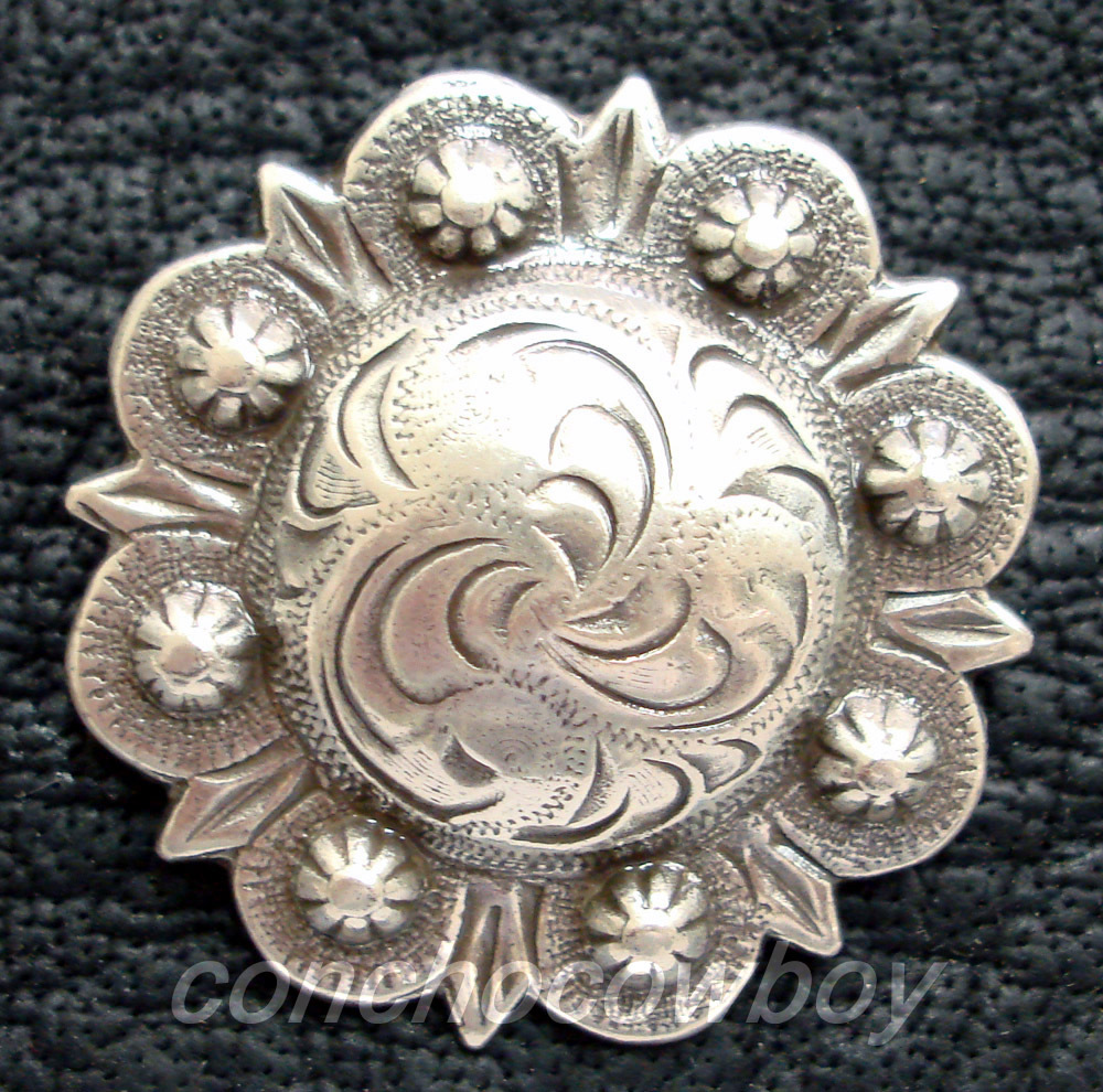 WESTERN HORSE TACK HEADSTALL SADDLE ANTIQUE BERRY CONCHOS 1-1/2" screw back