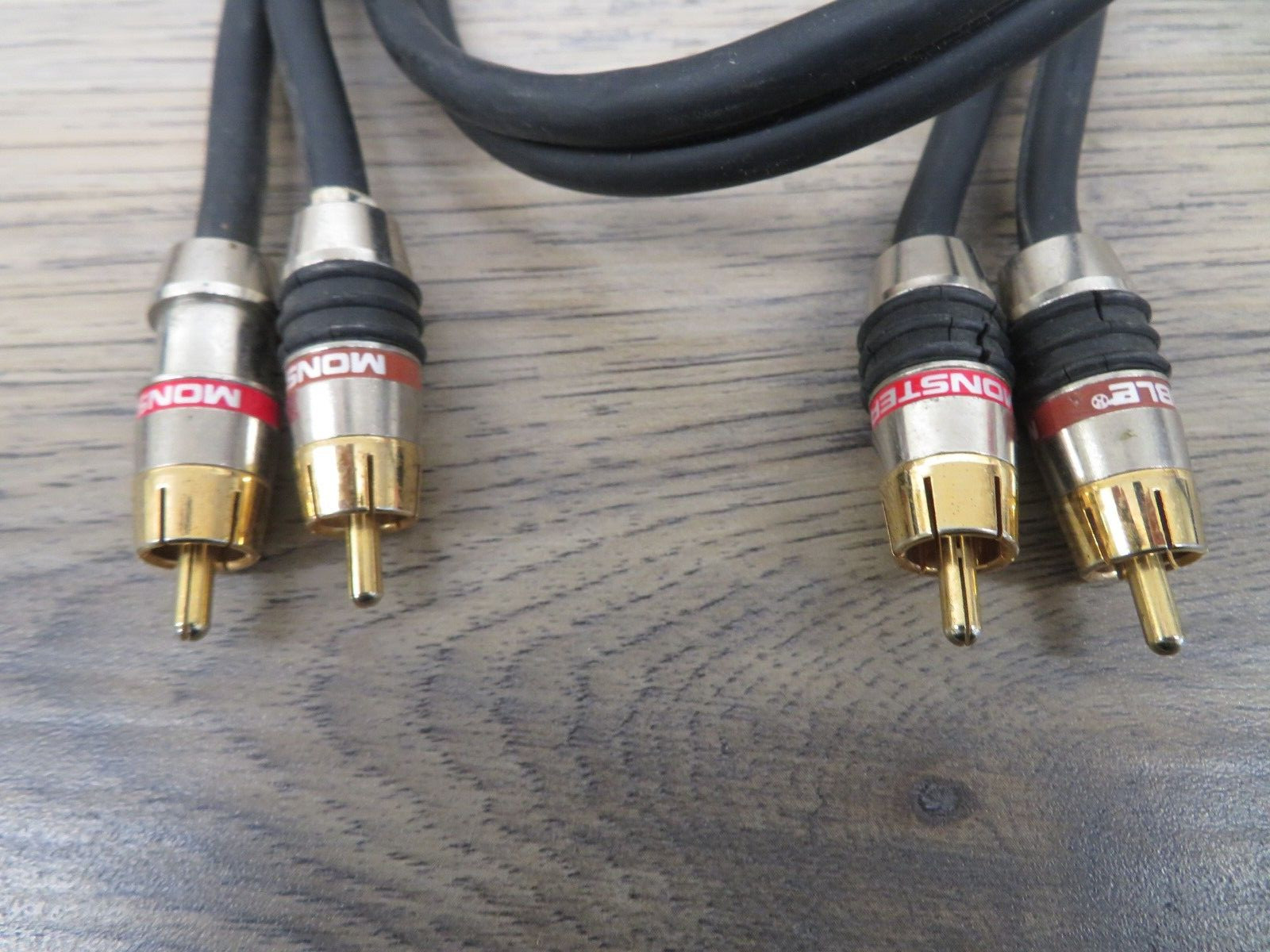 Monster Cable Subwoofer (Brown) & Right Surround (Red) Pair Of Cables