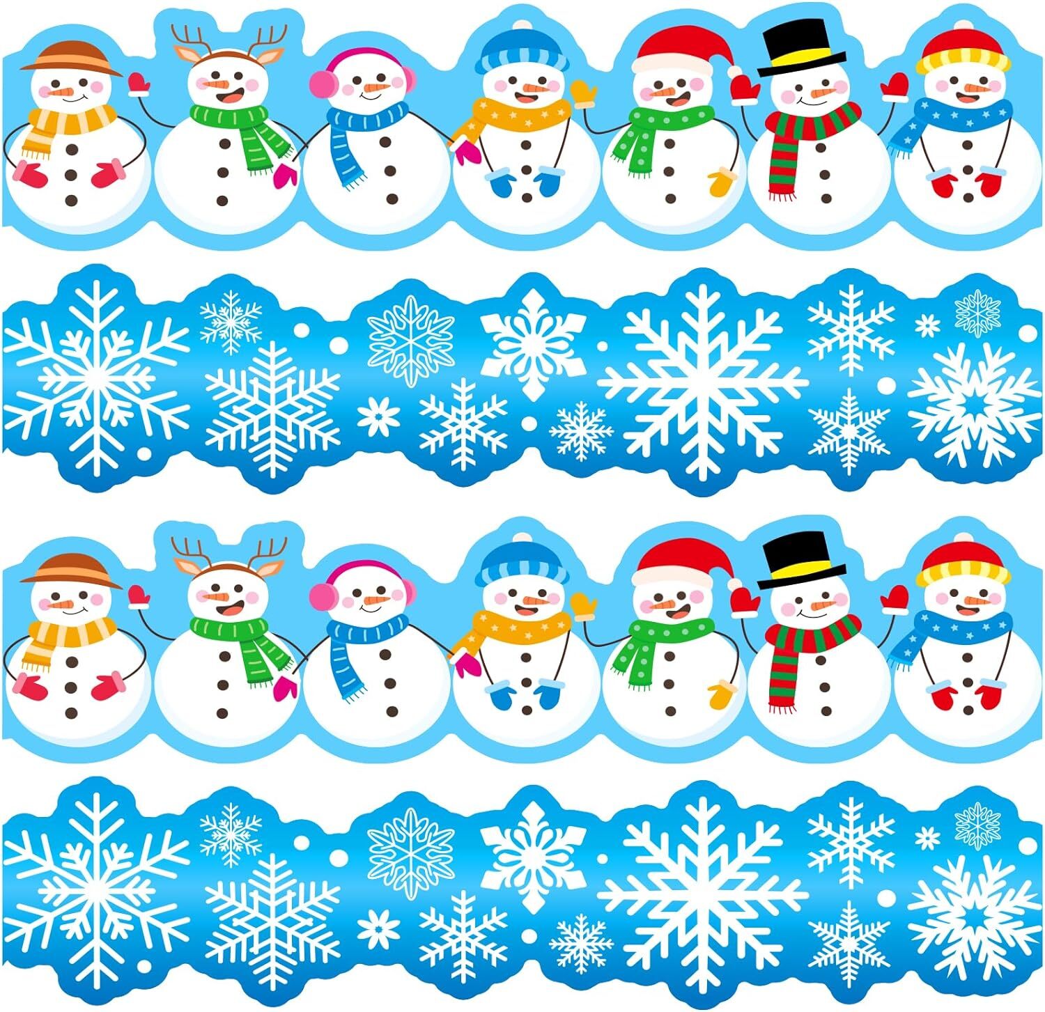 Winter Bulletin Board 78.7FT Cutout Classroom Decor Snowflake Bulletin...