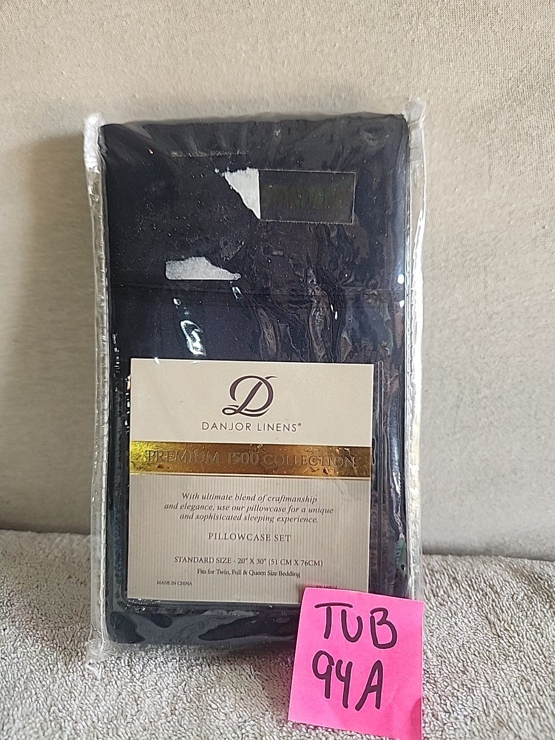 Danjor Linens Premium 1500 Collection Pillowcase Set Navy Blue