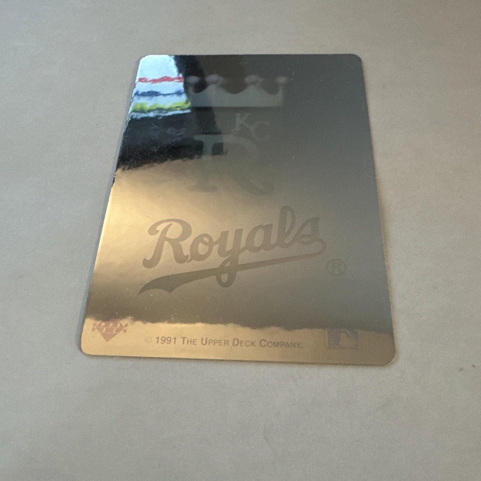 1991 Upper Deck KC Royals MLB Baseball Team Hologram Sticker 3.5"x2.5"