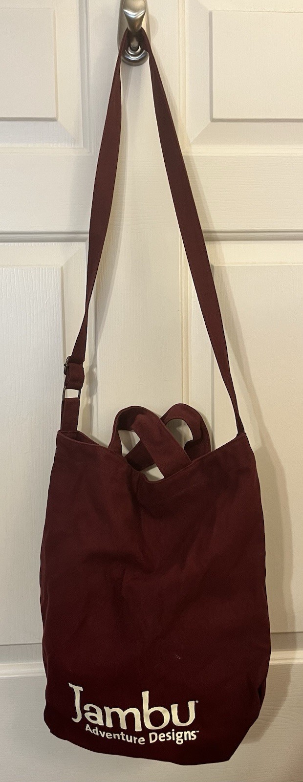 JAMBU ADVENTURE DESIGNS UTILITY CANVAS BURGUNDY BAG 💼