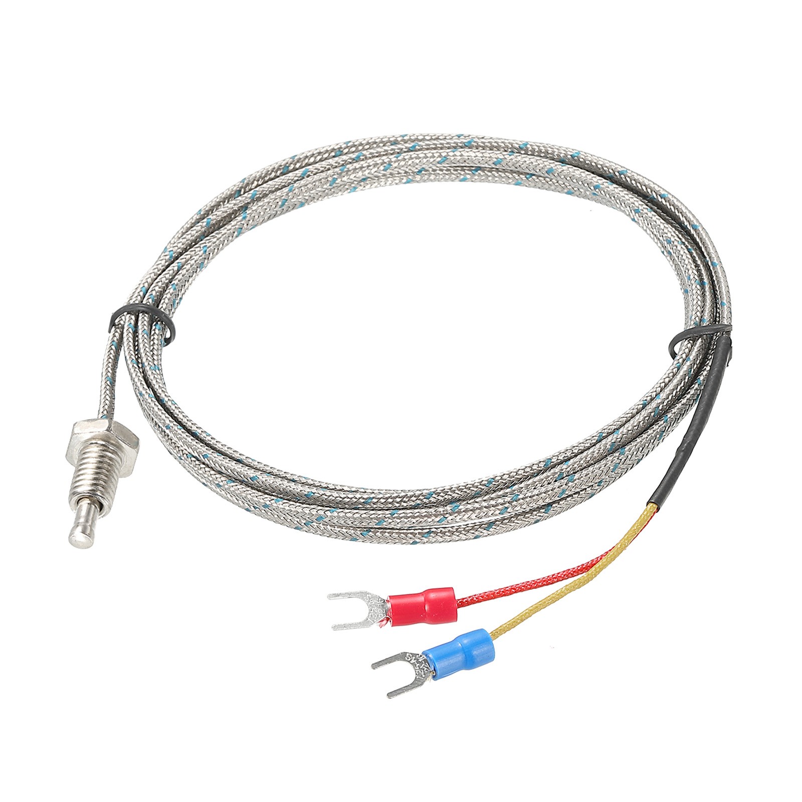 Thermocouple Temperature Sensor M8 Screw Probes J Type 6.6ft 0 to 750°C