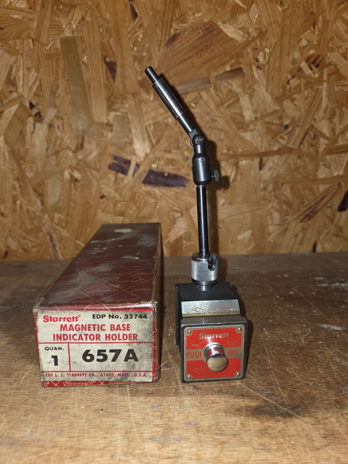 Starrett 657A Magnetic Base Indicator Holder Made in USA