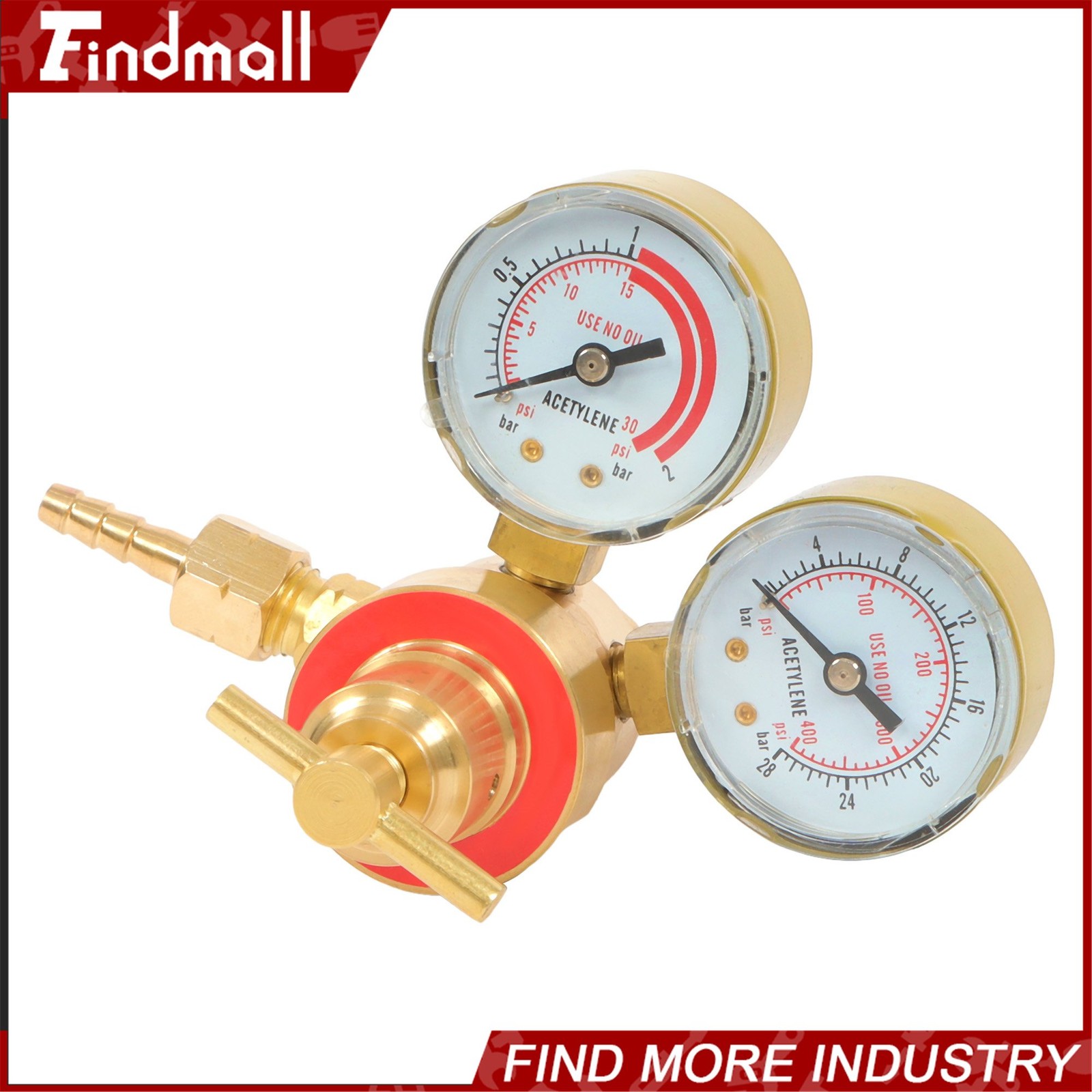 Welding Torch Acetylene Regulator Two Gauges CGA200 Durable Solid Brass Unit
