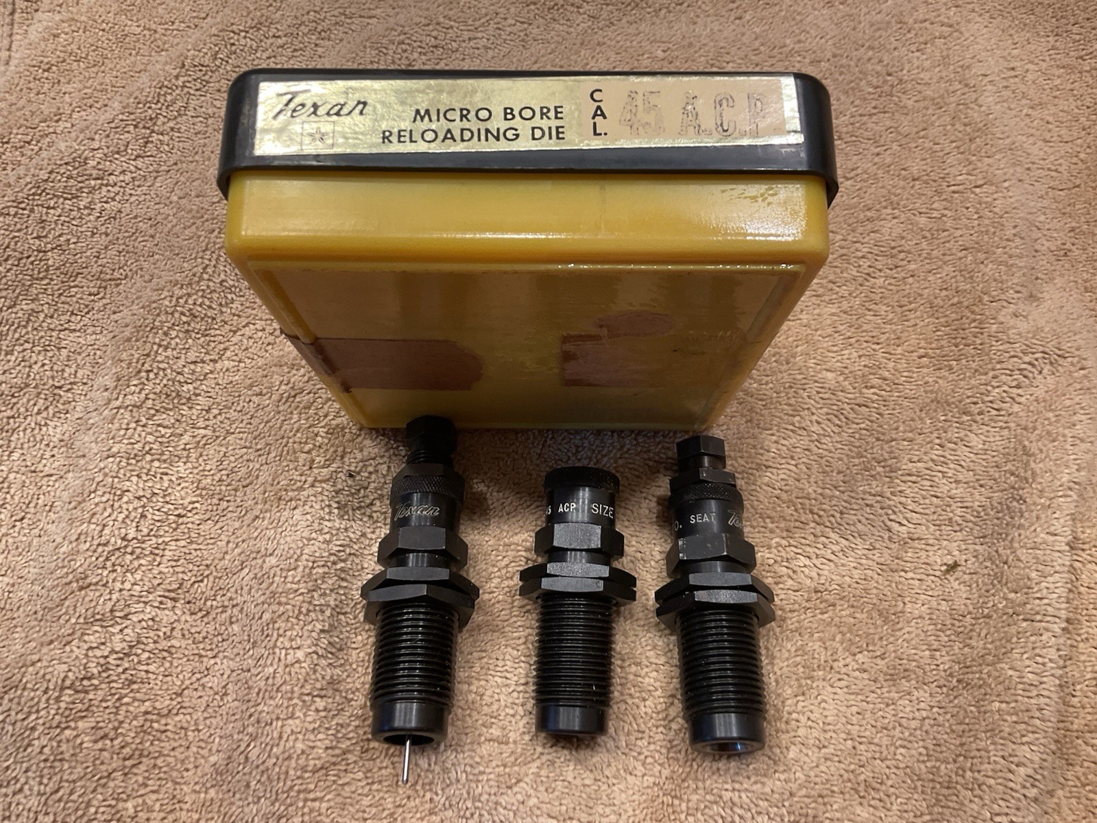 TEXAN 3 Die 45 ACP Micro Bore Reloading Set 1970’s