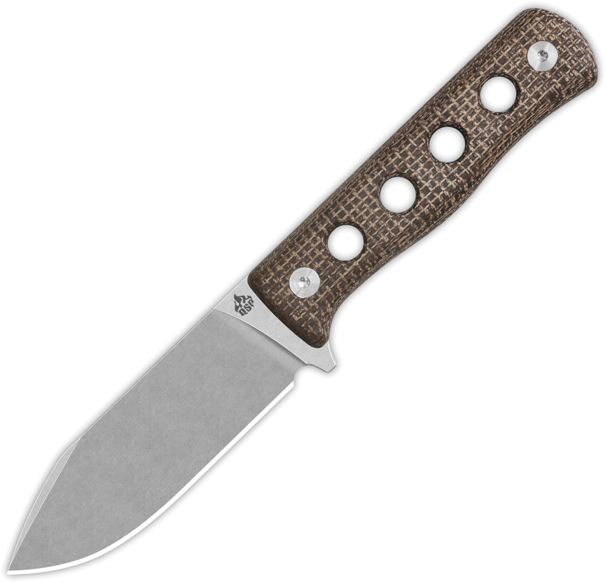 New QSP Knife Canary Fixed Blade Brown QS155A1