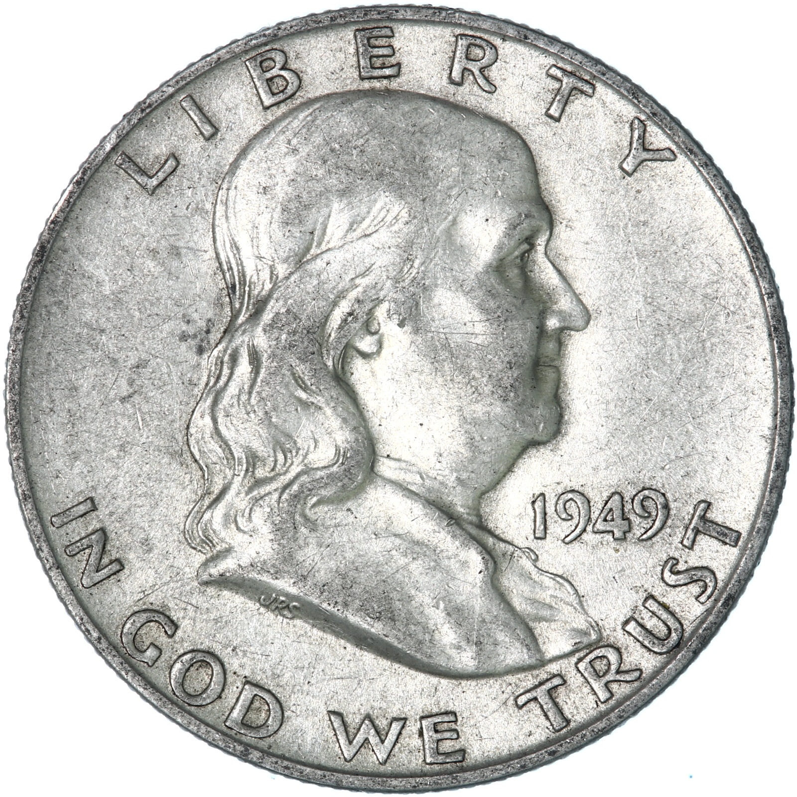 1949 D Franklin Half Dollar 90% Silver Extra Fine XF