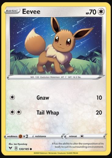 Eevee - 130/185 - Common - Moderately Played