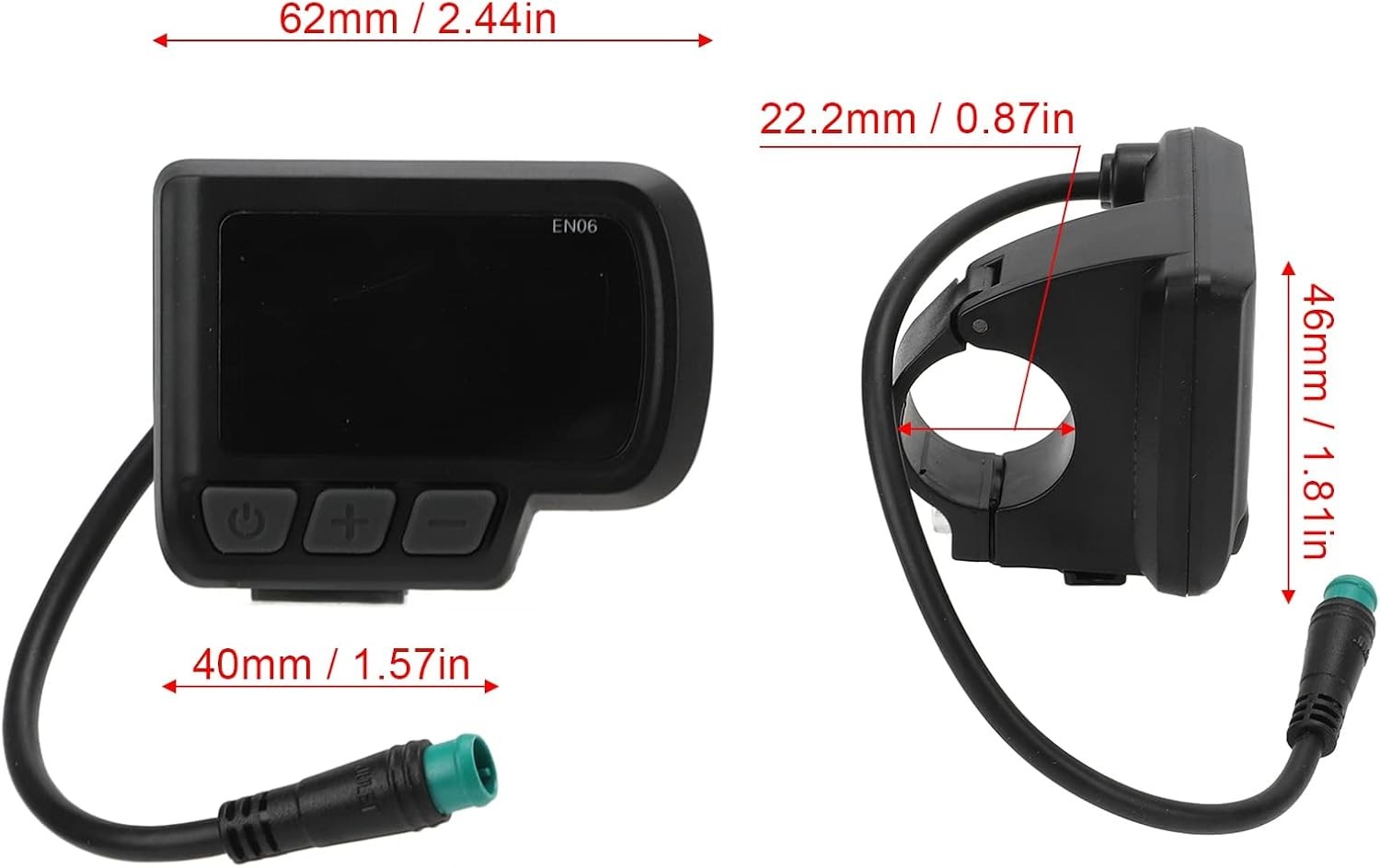 Electric LCD Display, EN06 Display Meter with USB black, silver