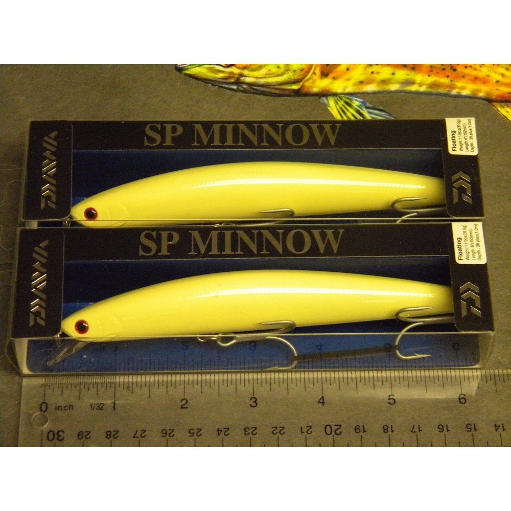 Daiwa Salt Pro SP Minnow Striper FLOATING Lure DSPM15F35 Bone White Lot 2