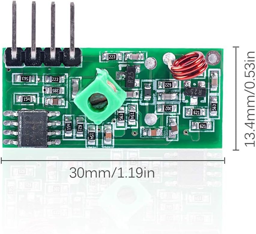 5 Sets of 433MHz Transmitter & Receiver Kit for Wireless Project Automation