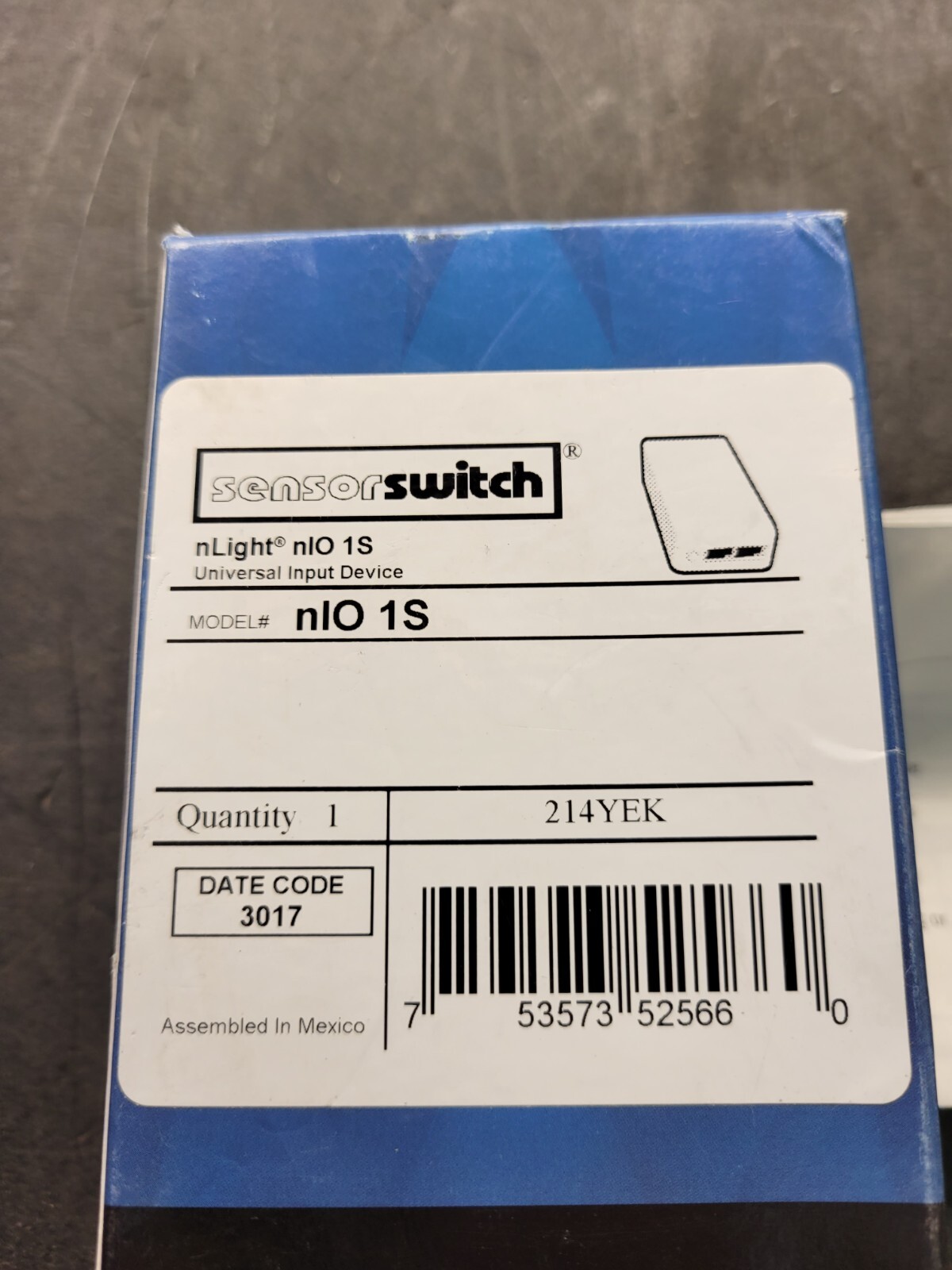 Acuity Controls Sensor Switch N/O 1S 214YEK.