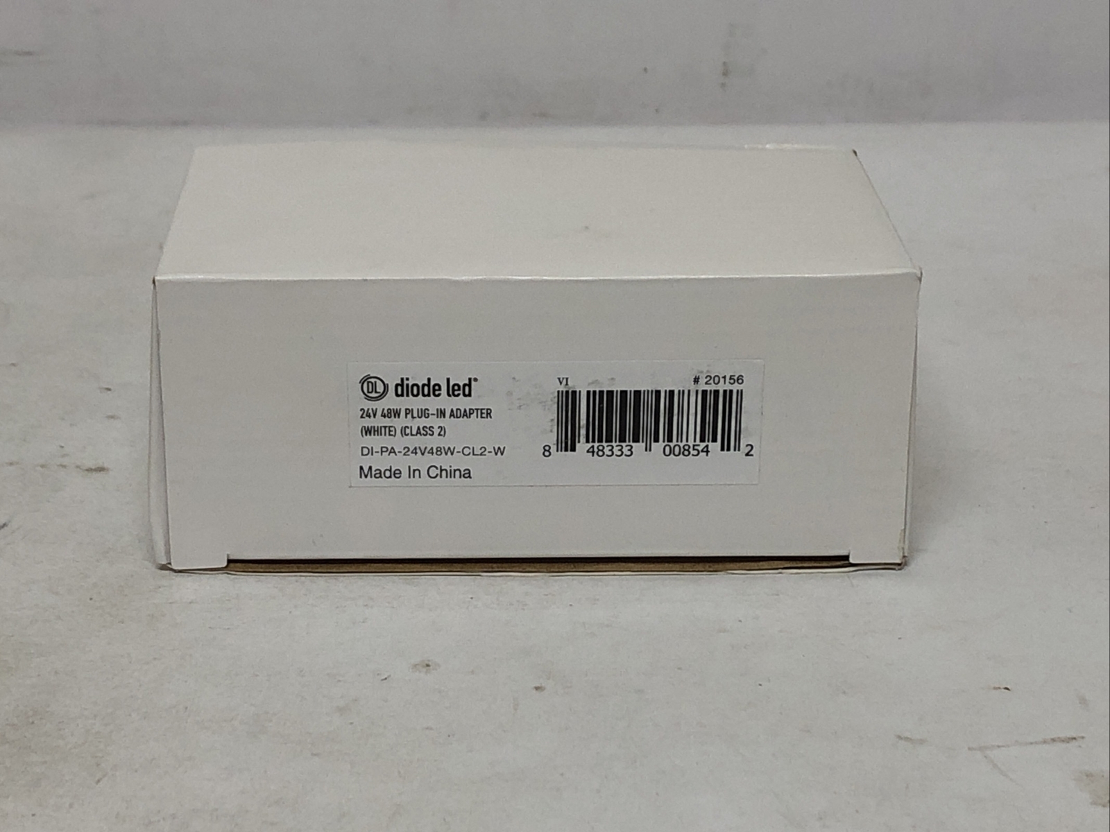 Diode LED White Power Supply Plug In Adapter 24V 48W  DI-PA-24V48W-CL2-W