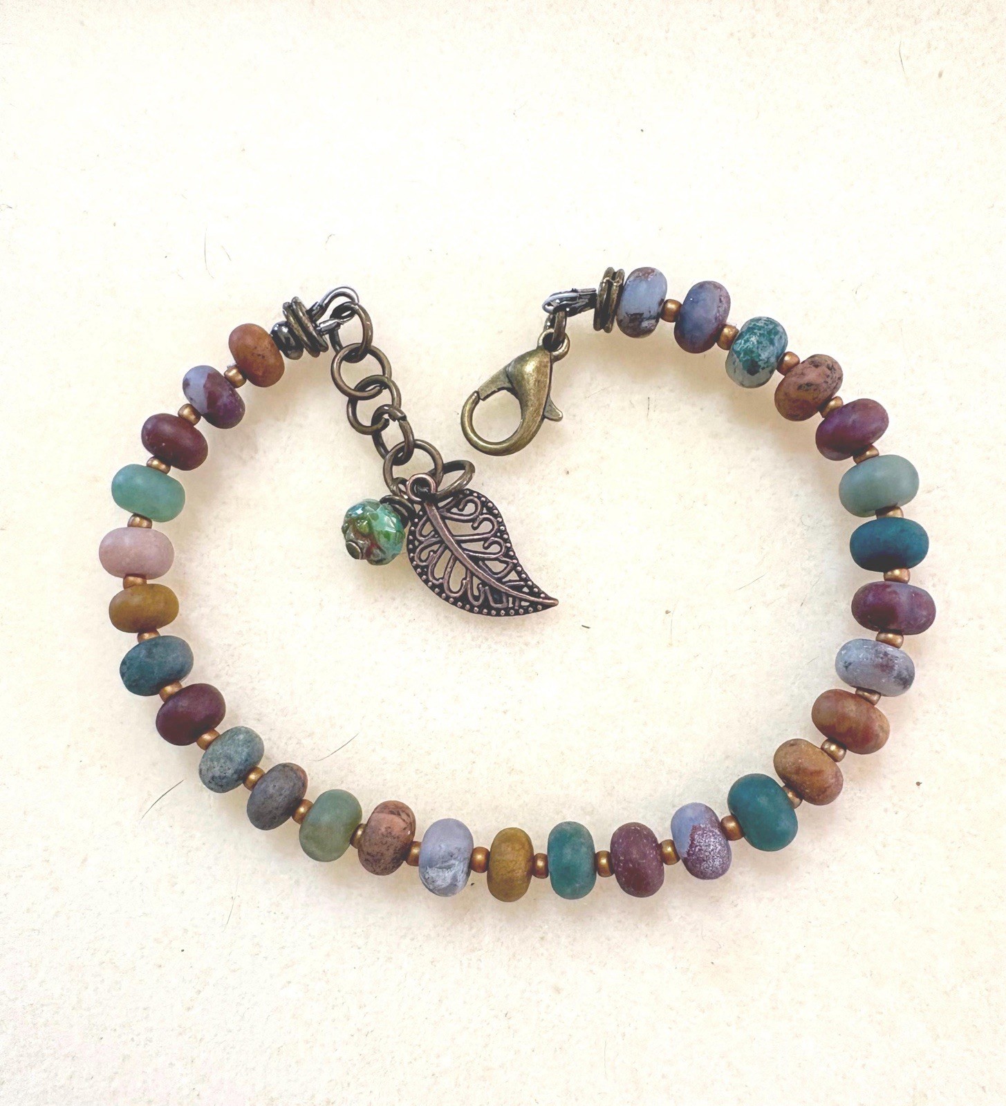 Earthy Ocean Jasper Rondell Bracelet