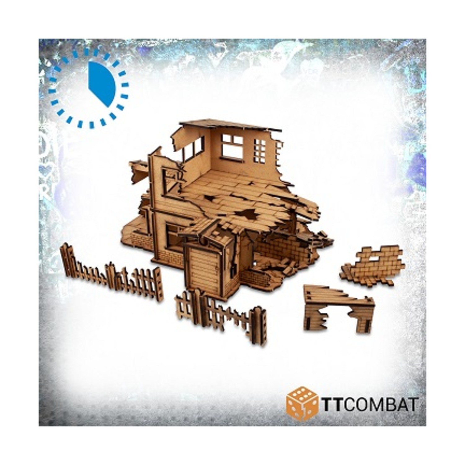 TT Combat City Terrain 32mm Cedar Wood Ruin Pack SW (New)