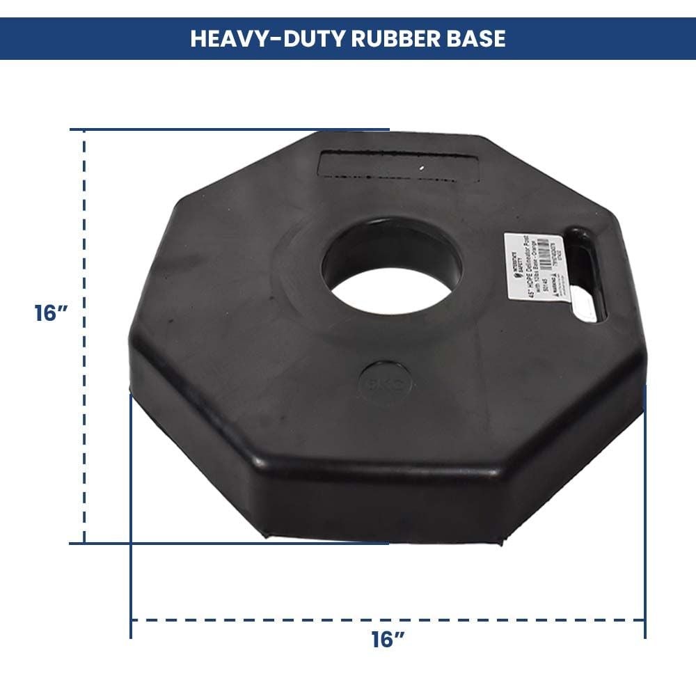 Interstate Safety 50145 45 Inch HDPE Delineator Post with 13lbs Base – Orange