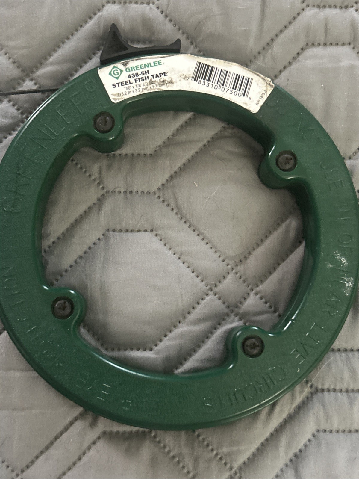 (1) Greenlee Steel 50' Fish Tape 1/8" Wide - 438-5H