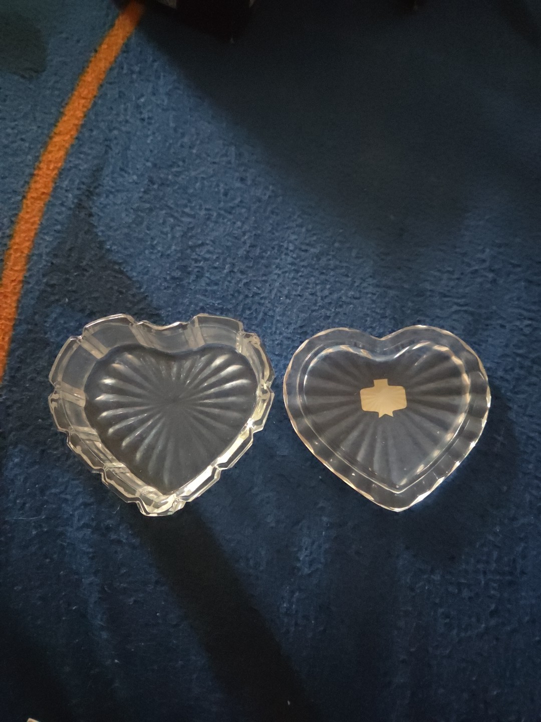 9cm Heart Shaped Box 24% Lead Crystal