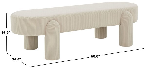 Safavieh LAURENCE CORDUROY BENCH, Reduced Price 2172747445 SFV5110A