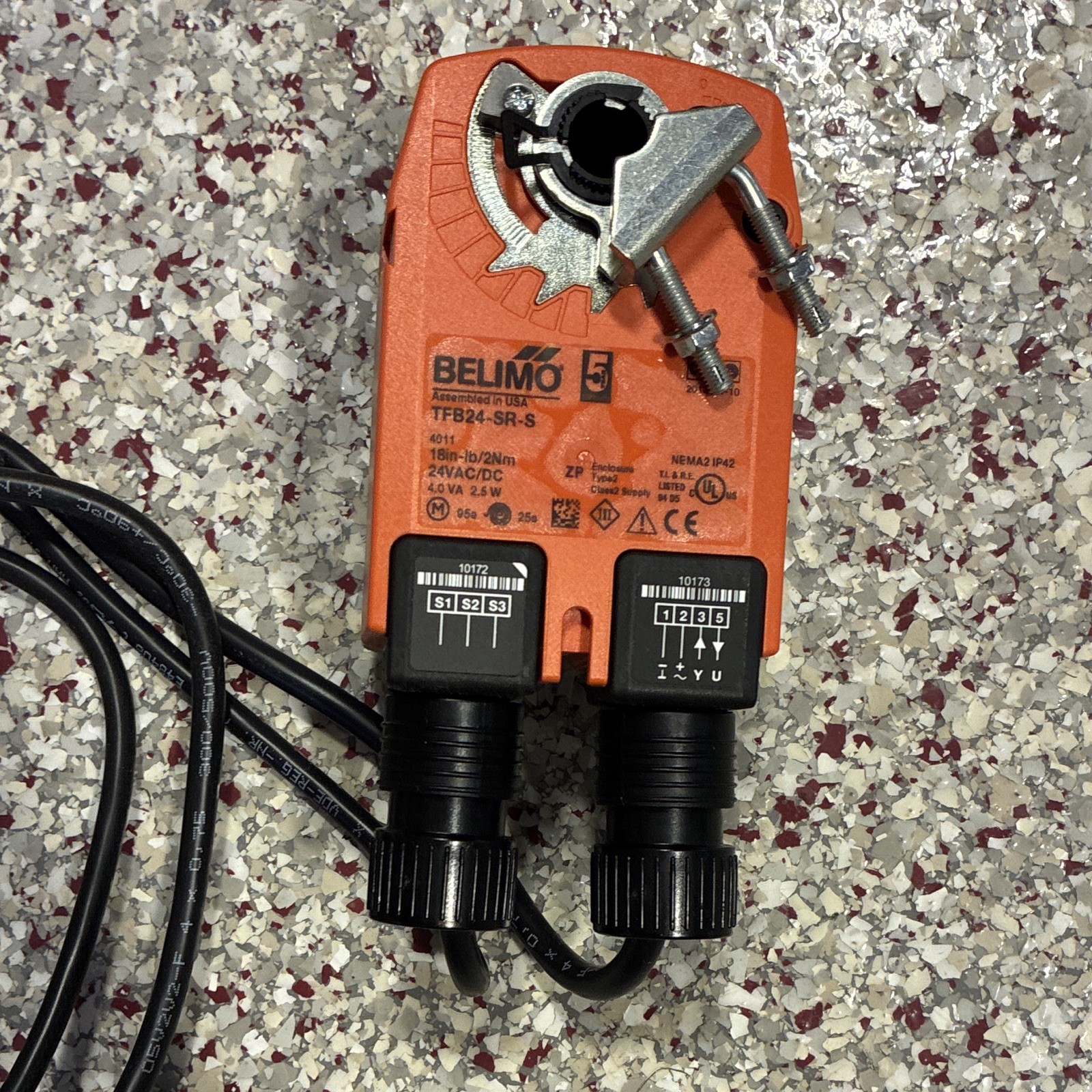 Belimo TFB24-SR-S Proportional Spring Return Damper Actuator 24V 22in-lb