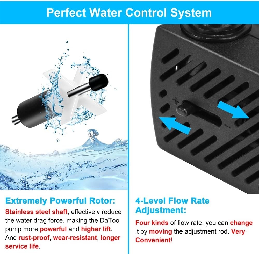 Efficient 50GPH Mini Submersible Pump - Perfect for Fish Tanks & Water Features