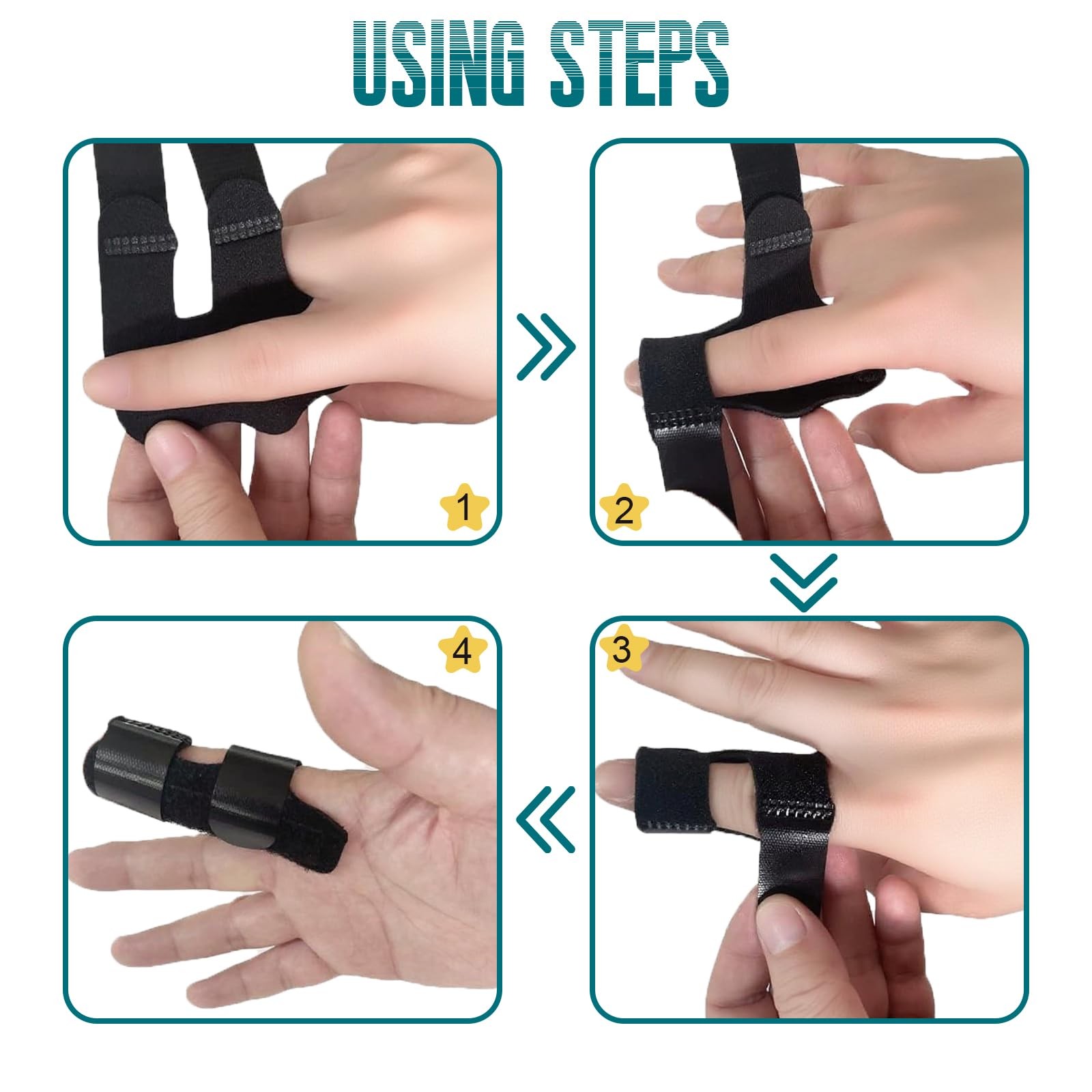 2 Pcs Finger Splint Trigger Finger Splint Brace for Thumb Index Middle Ring