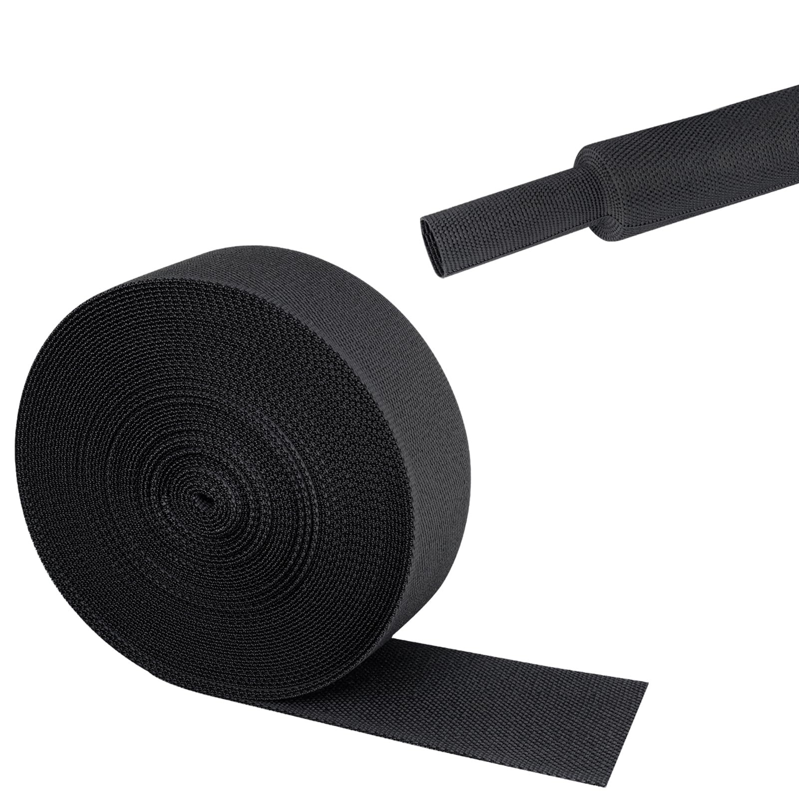 2 in 1 Heat Shrink Braided Sleeving Fabric Tubing Wire 11/8 Inch 29mm 14 Ft