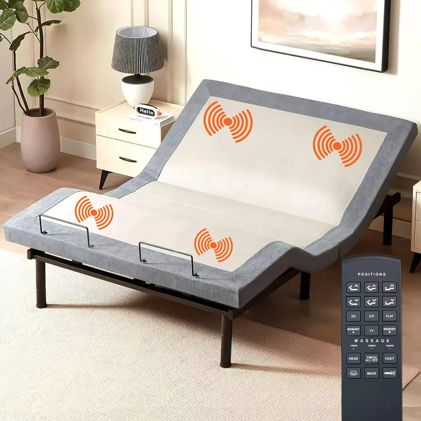 SmartFlex SF500 Remote Control Ergonomic Adjustable Bed Frame - FREE SHIPPING.