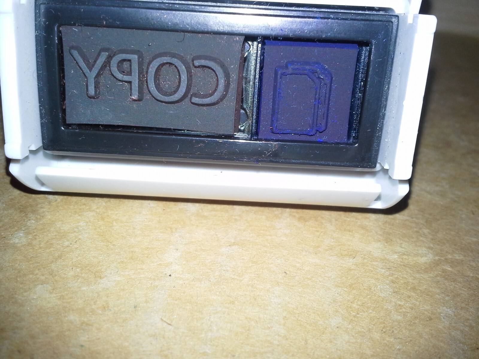 2PC. Accustamp2 Shutter Message Stamp Copy Red/Blue . Working. Both Needs ink