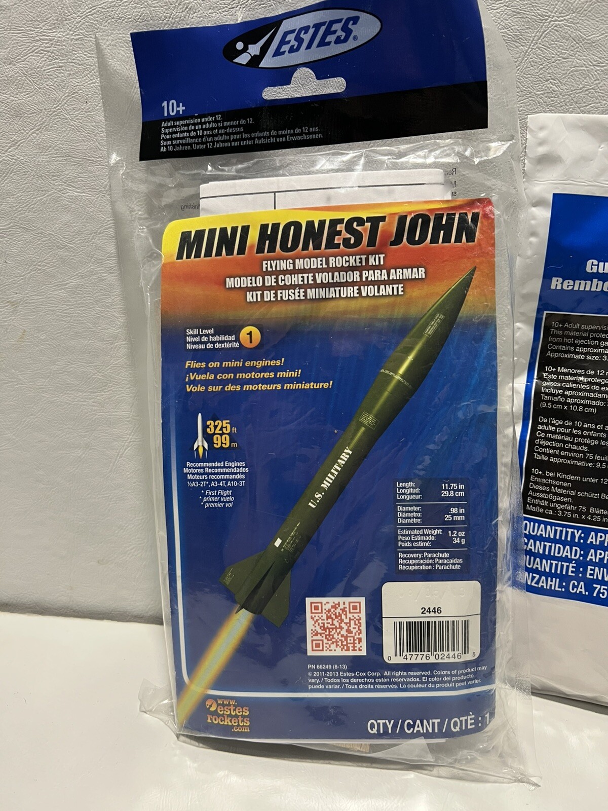 Estes Flying Model Rocket Mini Honest John Intermediate Level 2 Kit EST2446