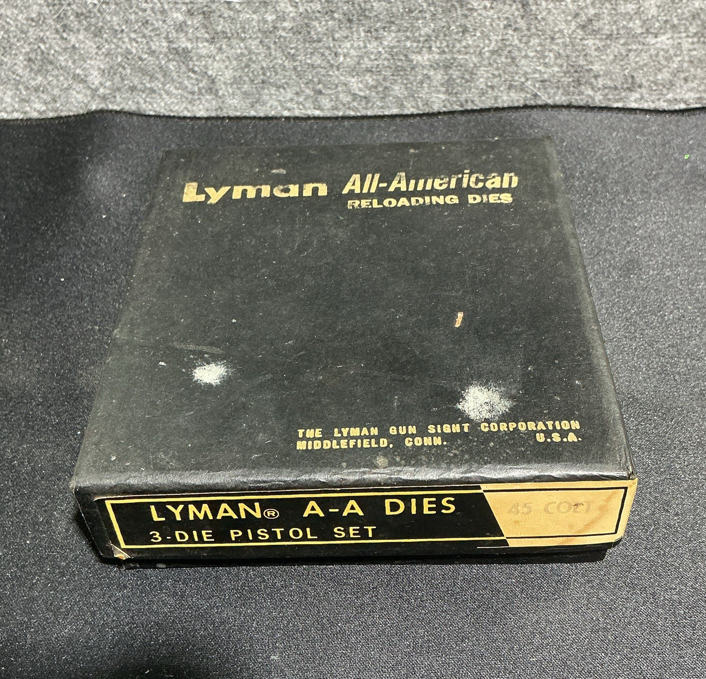 Lyman All-American A-A Dies 3-Die Pistol Reloading Set .45 Colt