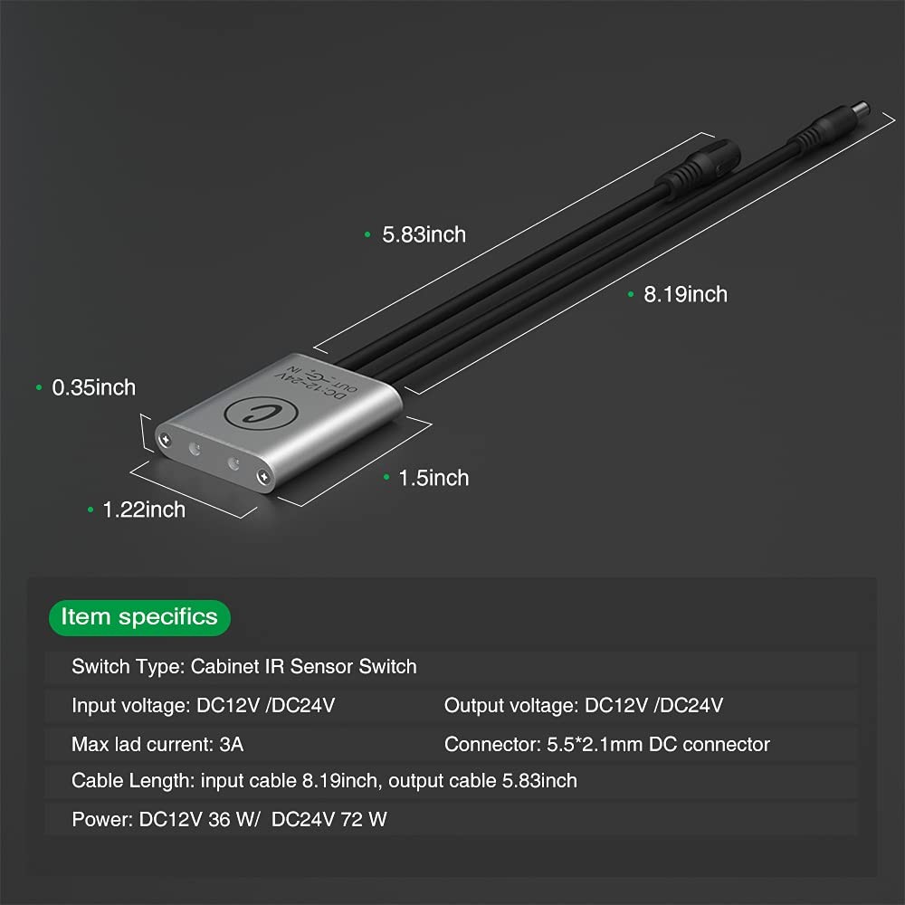 Sensky 19.7FT/6M Cabinet Lighting Kit Flexible LED Sensor, Cool White