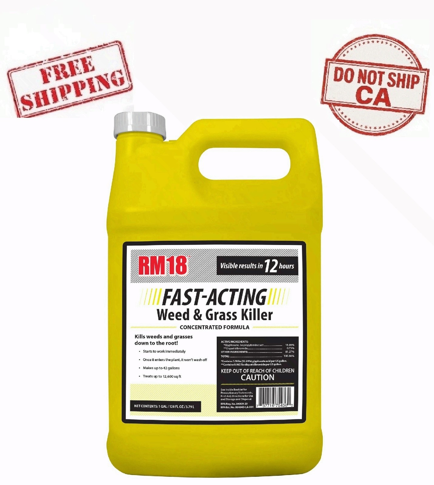 Rm18 Fast Acting Weed Grass Killer, can't be shipped to TX and WA, WV - 1 Gal
