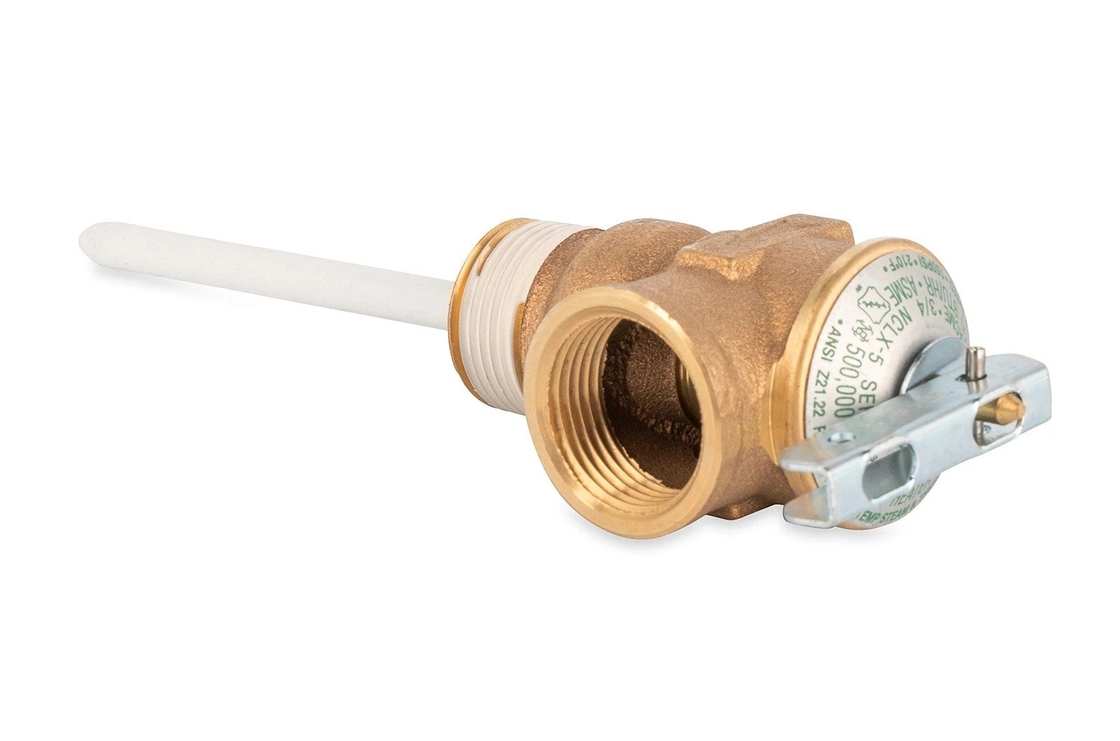 Camco T P Relief Valve for RV Home Water Heater 150 PSI Brass Construction