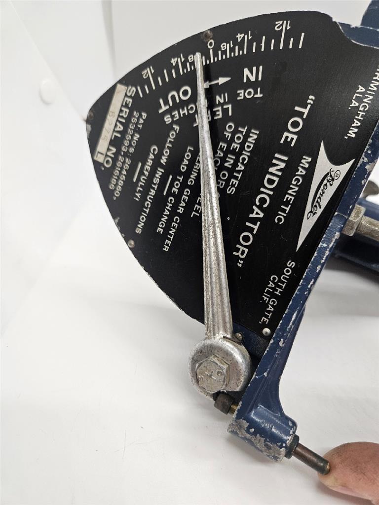 Vintage JH Bender Wheel Alignment Magnetic Toe Indicators, Right and Left Set