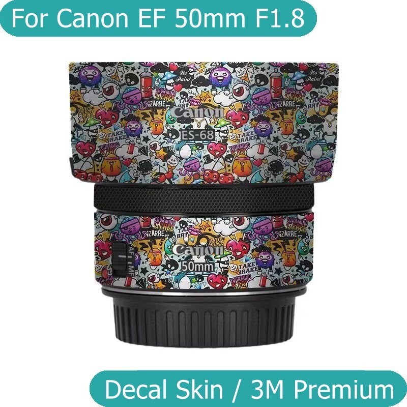 For Canon EF 50mm F1.8 STM Decal Skin Vinyl Wrap Film Lens Sticker EF50 50 1.8